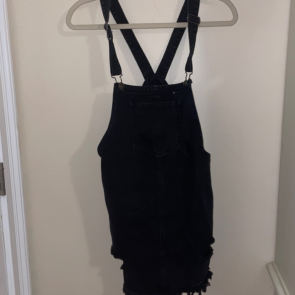 BLACK OVERALL DRESS